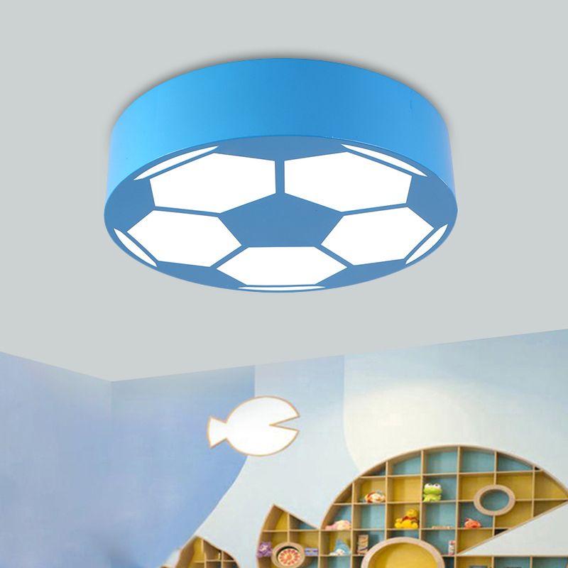 Plafonnier LED en métal de style enfant avec abat-jour en acrylique, rouge/jaune/bleu
