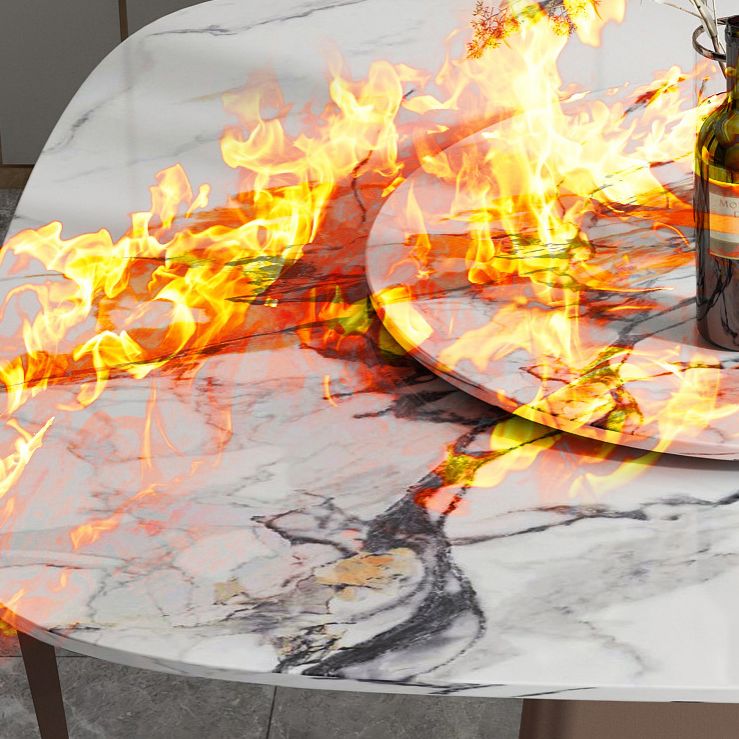 Modern Style Sintered Stone Dining Table Set 1/2/5/6 Pieces Dining Set