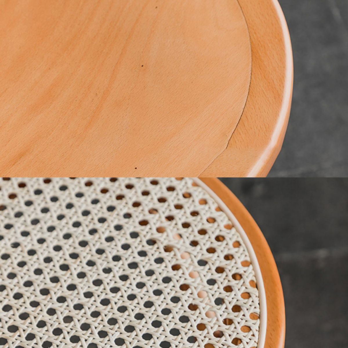 Silla sin brazos de comedor de madera tradicional, silla lateral de comedor individual con respaldo abierto para uso doméstico