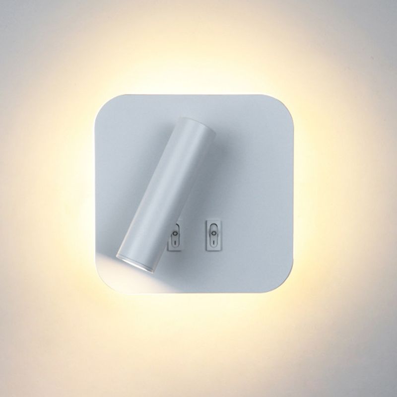 Modern Style Wall Mount Light 2 Lights LED Wall Light with Acrylic Shade for Bedside