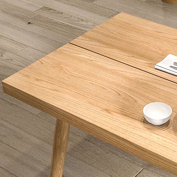 Modern 1/2/4 Pieces Beige Dinette Set Ash Wood Rectangle Dining Table Set