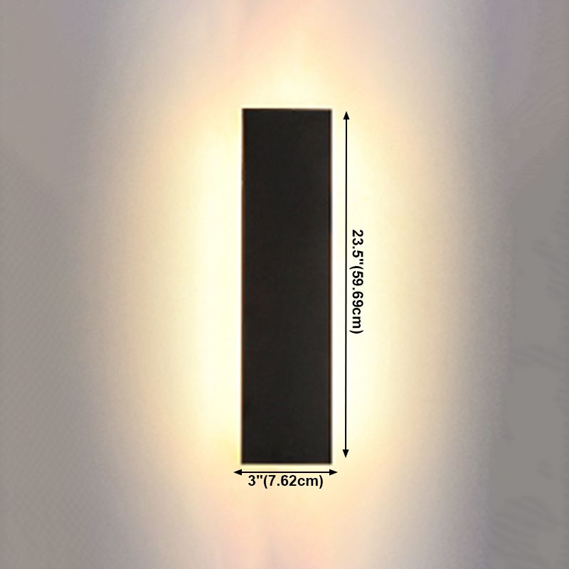 Quadratische Form Metallwandbeleuchtung moderne Einleuchtwandmontage in Schwarz