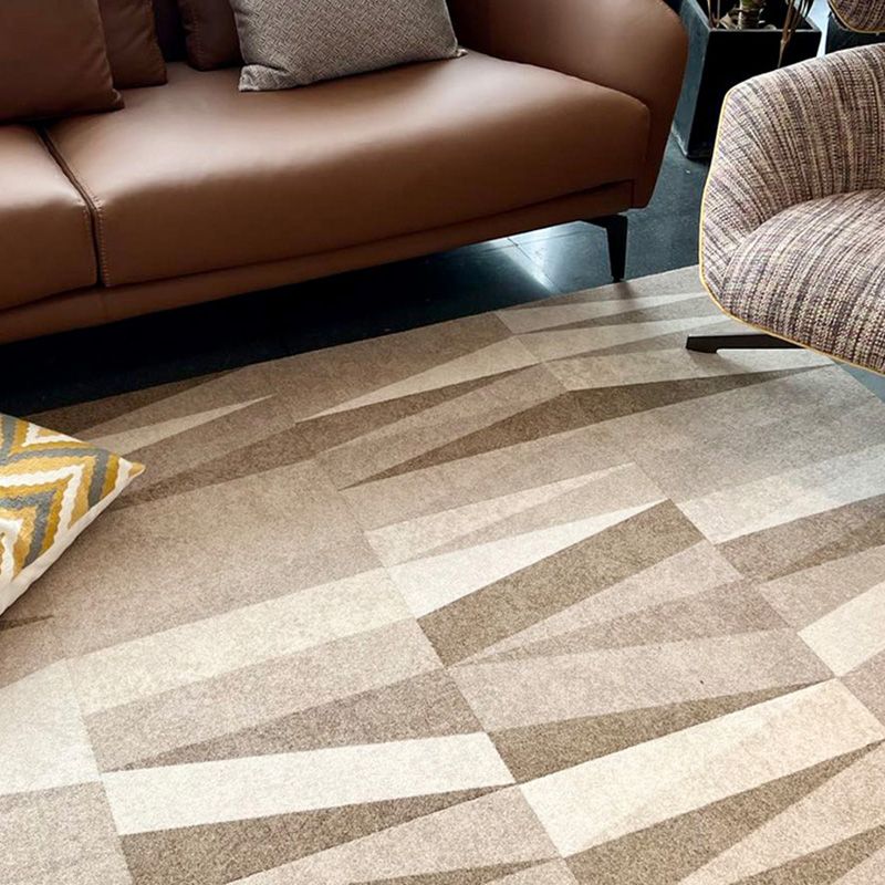 Modern Carpet Tiles Geometric Print Square Stain Resistant Carpet Tiles