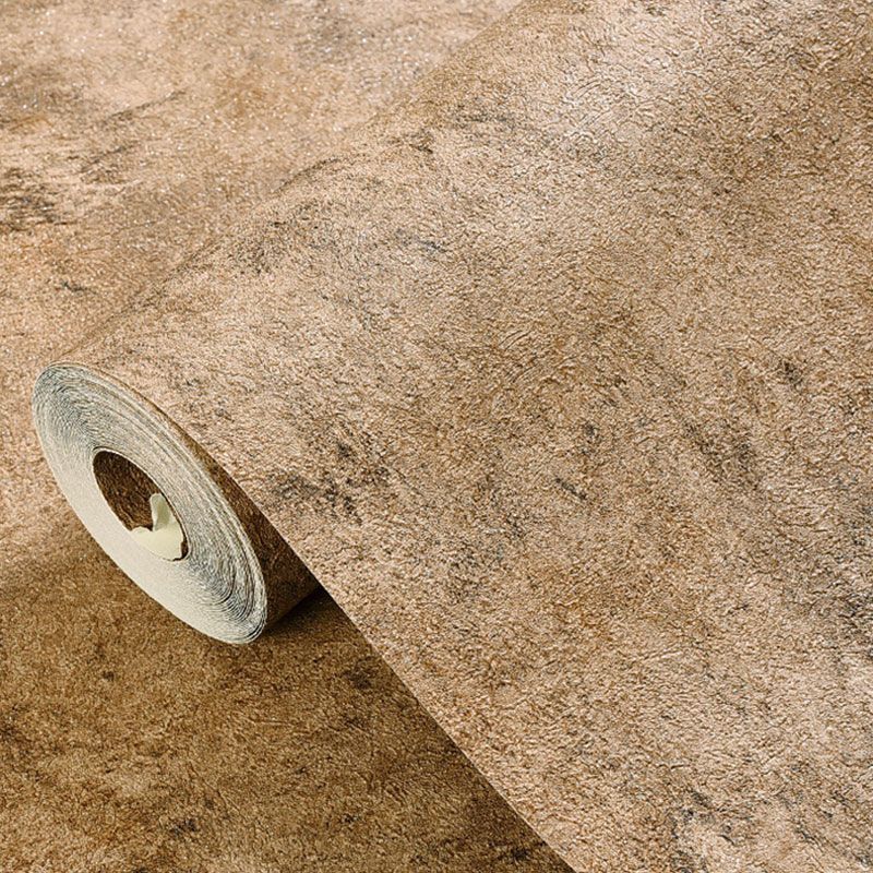 Rouleau de papier peint en ciment de couleur naturelle, décoration murale résistante à l'humidité pour café