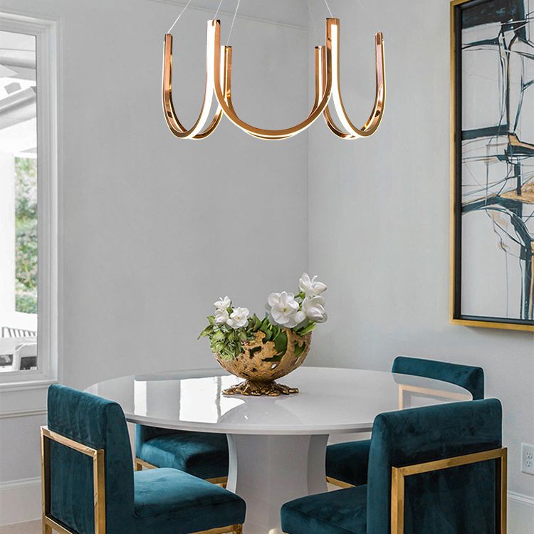 Éclairage suspendu en métal en U simple LED PRENDANT PRENDANT