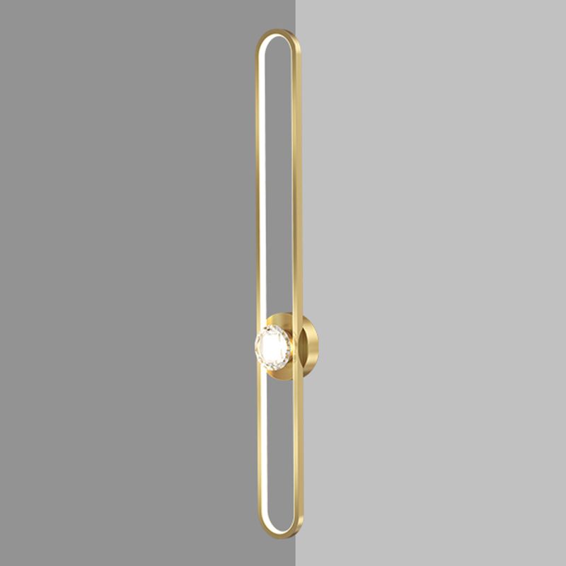 Metal Modern Wall Sconce Linear Shape LED Vanity Lamp with Acrylic Shade for Bathroom