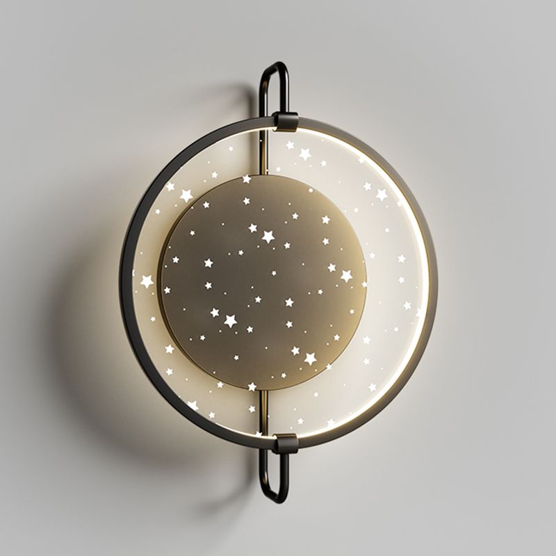 Luz de pared LED creativa estilo moderno de luz redonda de luz para dormitorio