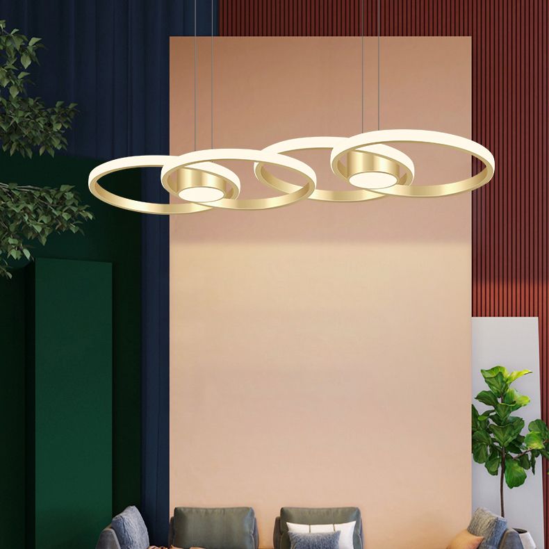 Einfachheit Ring geformtes Insel LED -LED Pendellicht für Wohnzimmer Esszimmer