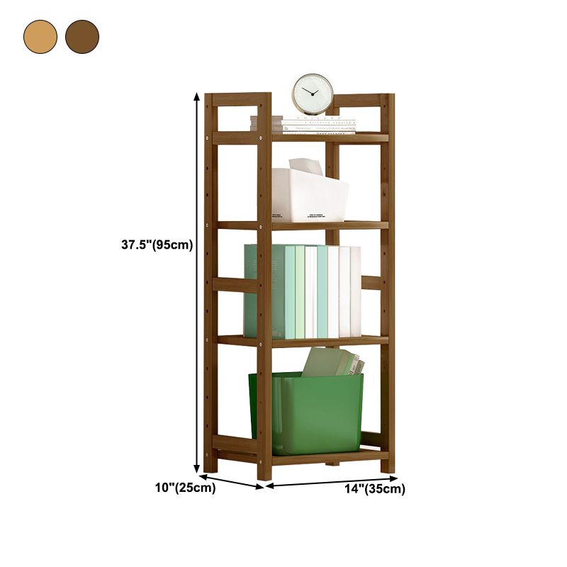 Modern Solid Bamboo Bookcase, Geometric Bookshelf for Any Room, 10" W