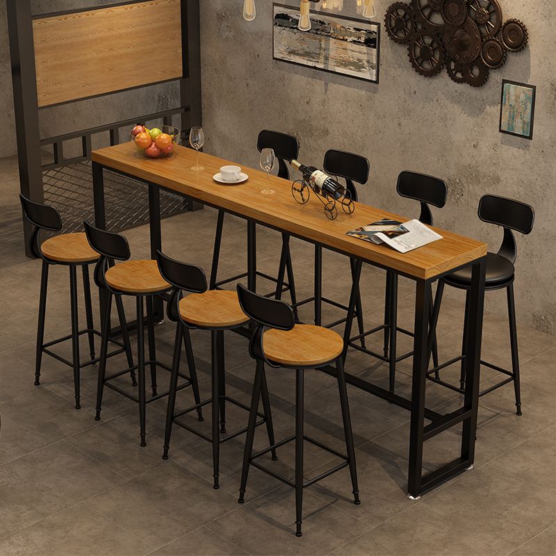 1/4/5/8/9 Pieces Bar Stool and Table Set Rectangular Pub Dining Set