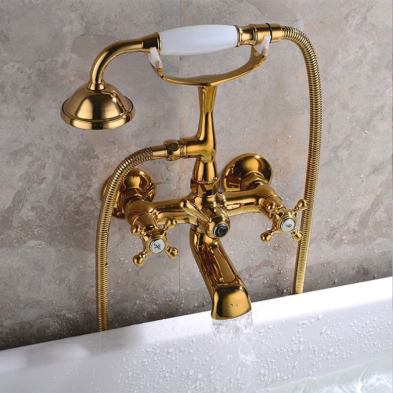 Traditional Style Freestanding Tub Filler Copper Floor Mount Freestanding Tub Filler