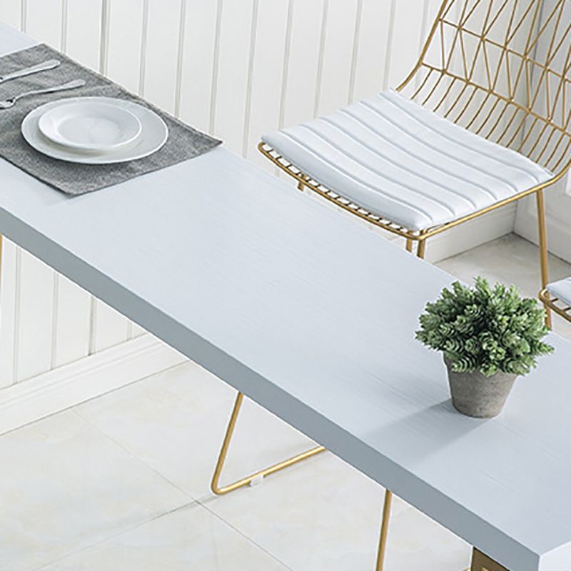 Modern Fixed Table with Metal Base Bar Table for Living Room