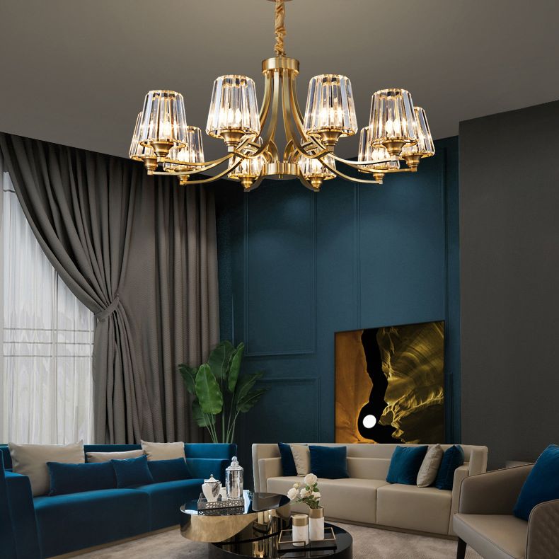 Postmodern Starburst Chandelier Pendant Light Glass Hanging Light Fixtures for Living Room