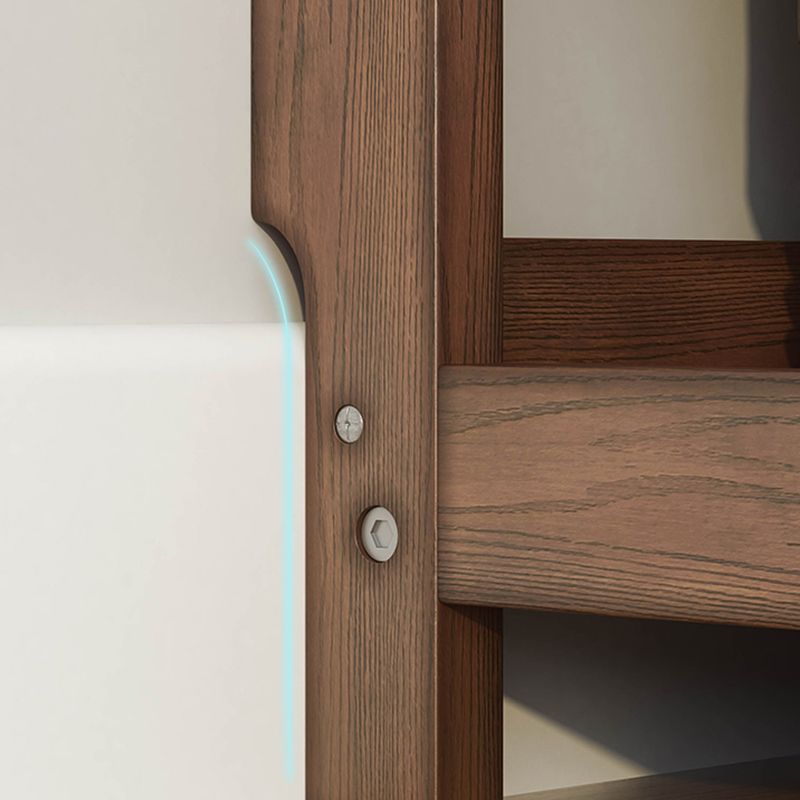 Wood Vertical Bookcase Contemporary Open Back Bookcase for Home Office