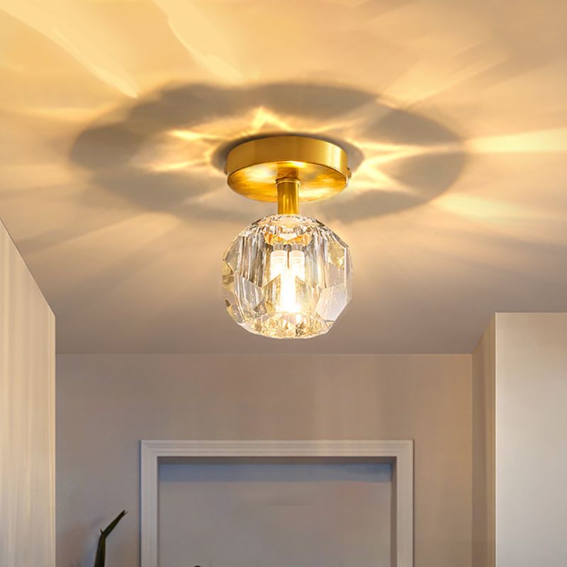 Luminaire monté au plafond de style simplicité en cristal de lumière montée au plafond d'allée globale