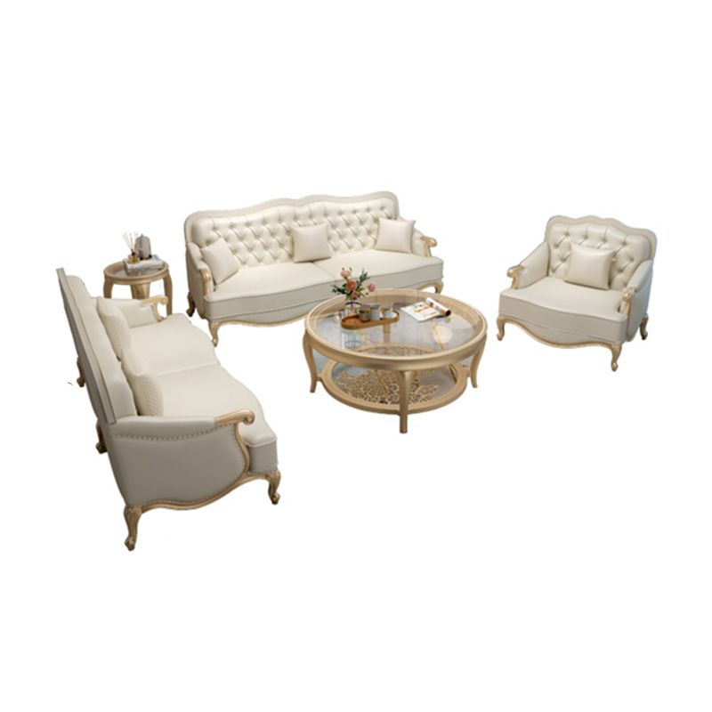 38" High Sofa Charles Of London Arm Sofa with Tufted Split-Back for Living Room