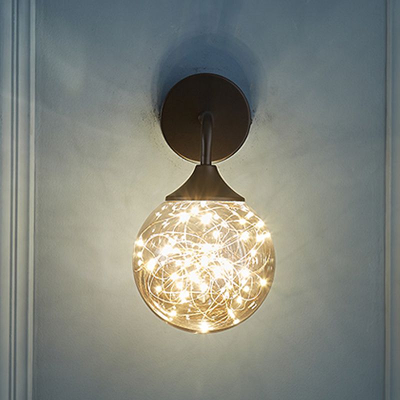 Kugelform Glaswand Licht moderner Stil 1 Leicht Wandhalterung Licht