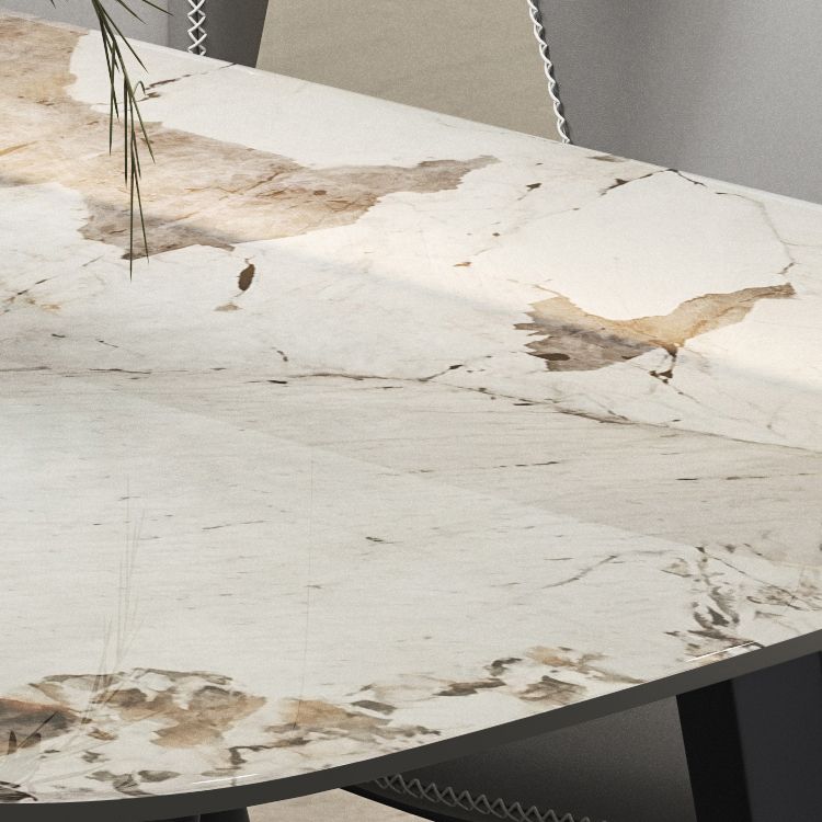 Modern Style Set 1/4/5/7 Pcs with Rectangle Dining Table and Wingback Chairs