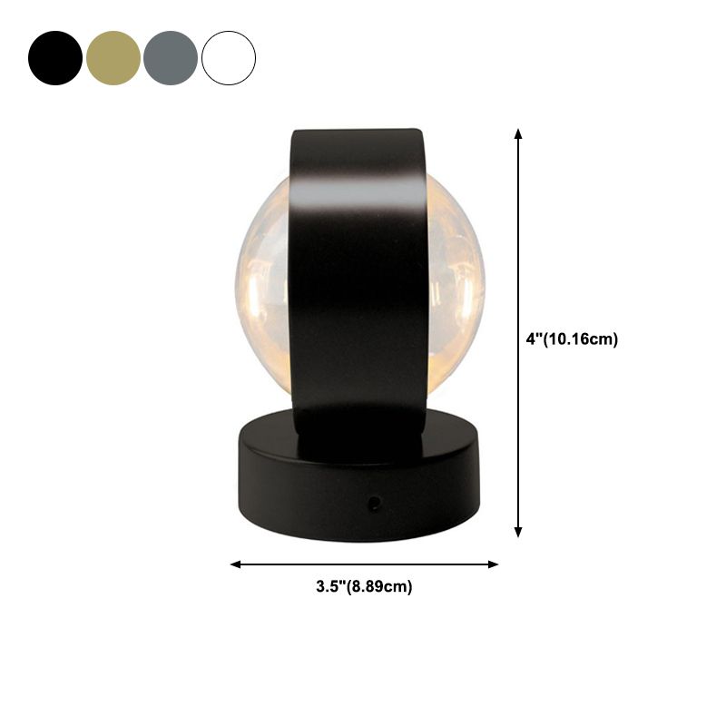 Metal Round Shape Wall Light Modern 2 Lights Wall Mount Light Fixture