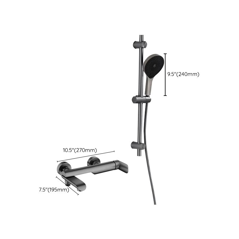 Contemporary Bathroom Faucet Wall Mounted Metal Tub Faucet Trim
