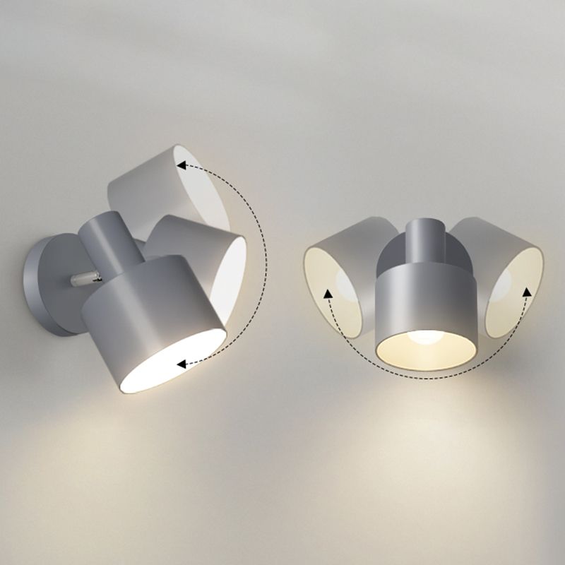 Polished Finish Single Modern Wall Mounted Sconce Metal LED Wall Light