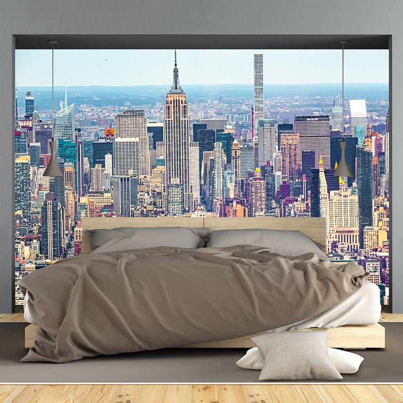 Papier peint Mural paysage urbain de New York, couleur douce, résistant à l'humidité, décoration murale pour chambre
