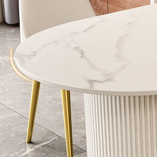 Glam 1/2/4/5/7 Pieces Table and Chair Set White Dining Table with Chairs