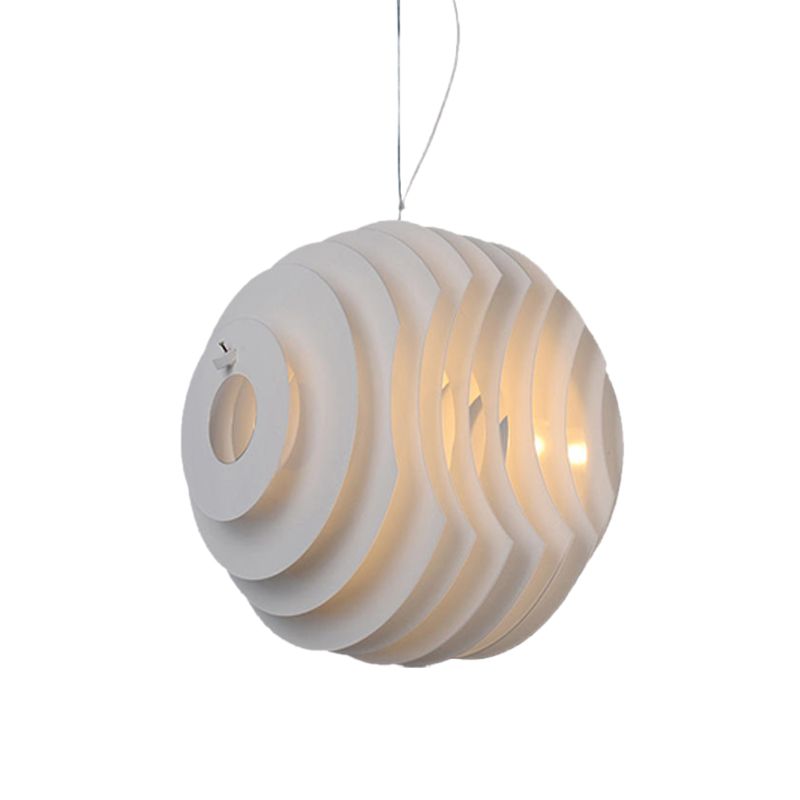 Salle à manger en nid d'abeille Éclairage suspendu métal 1 léger lampe de suspension moderniste en blanc