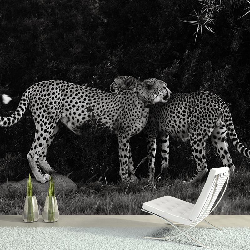 3D Wild Animal Mildew Resistant Mural Contemporary Photography Living Room Wall Mural