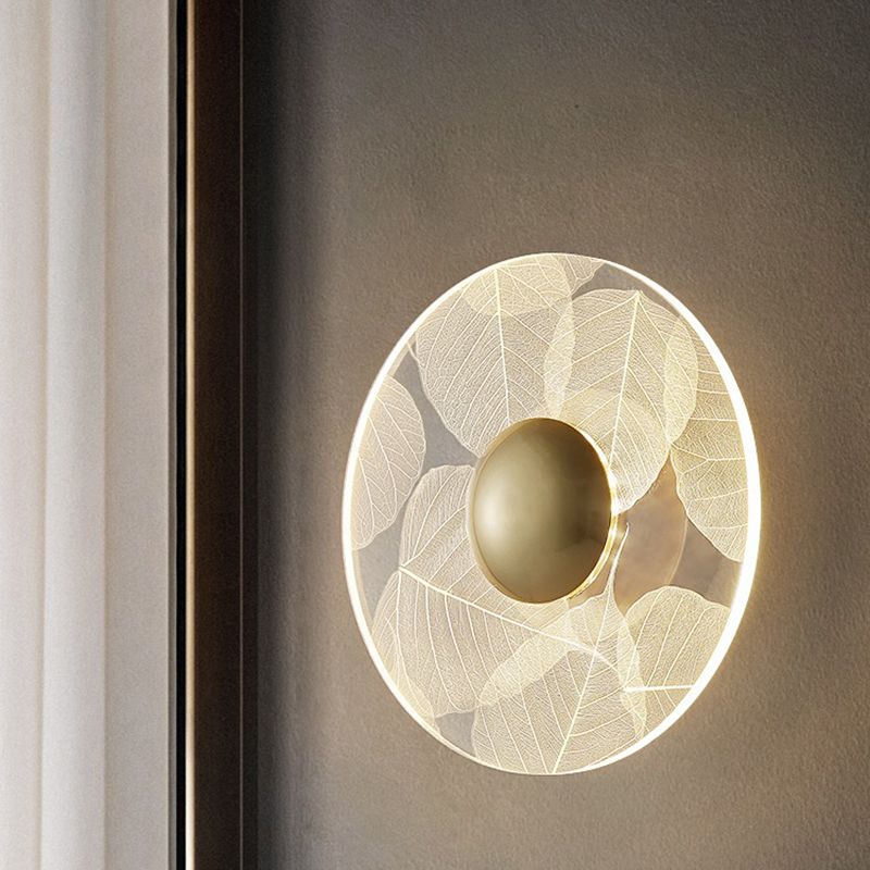 Luz de pared LED de apliques de pared acrílica simple contemporánea para dormitorio de sala de estar