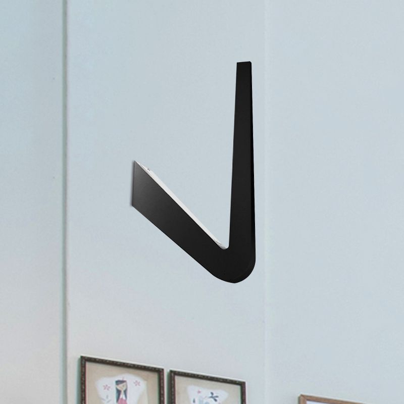 Iluminación de pared en forma de V lámpara de pared en blanco/blanco LED de metal contemporáneo para corredor, luz cálida/blanca