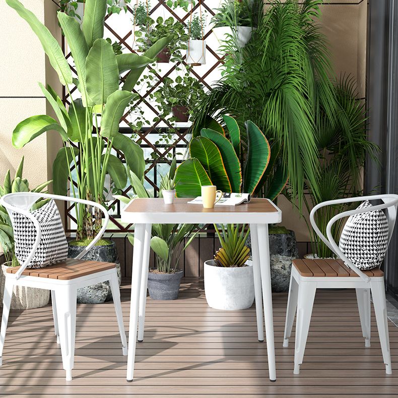 Modern Square Picnic Table Set 1/2/3 Pcs Manufactured Wood Picnic Set