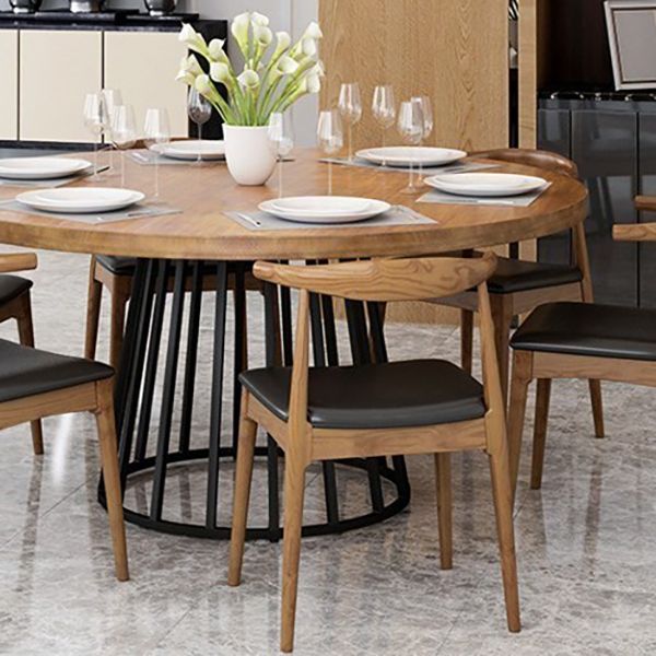 Round Table Contemporary Style Solid Wood Dining Table for Home Kitchen