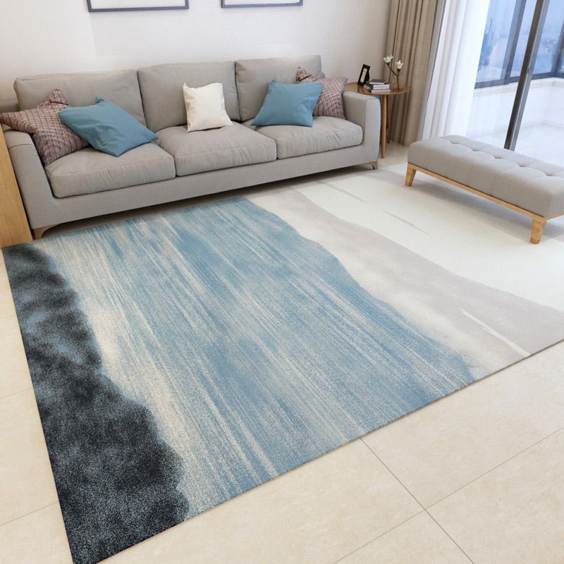 Multicolor Simple Area Rug Polyester Irregular Print Rug Non-Slip Backing Indoor Rug for Living Room