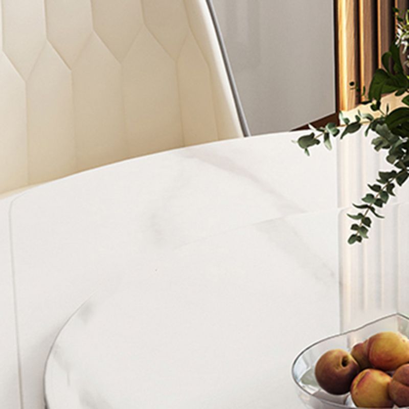 Modern Round Dining Table Set 1/2/5/7 Pieces with Metal Base Kitchen Furniture Set