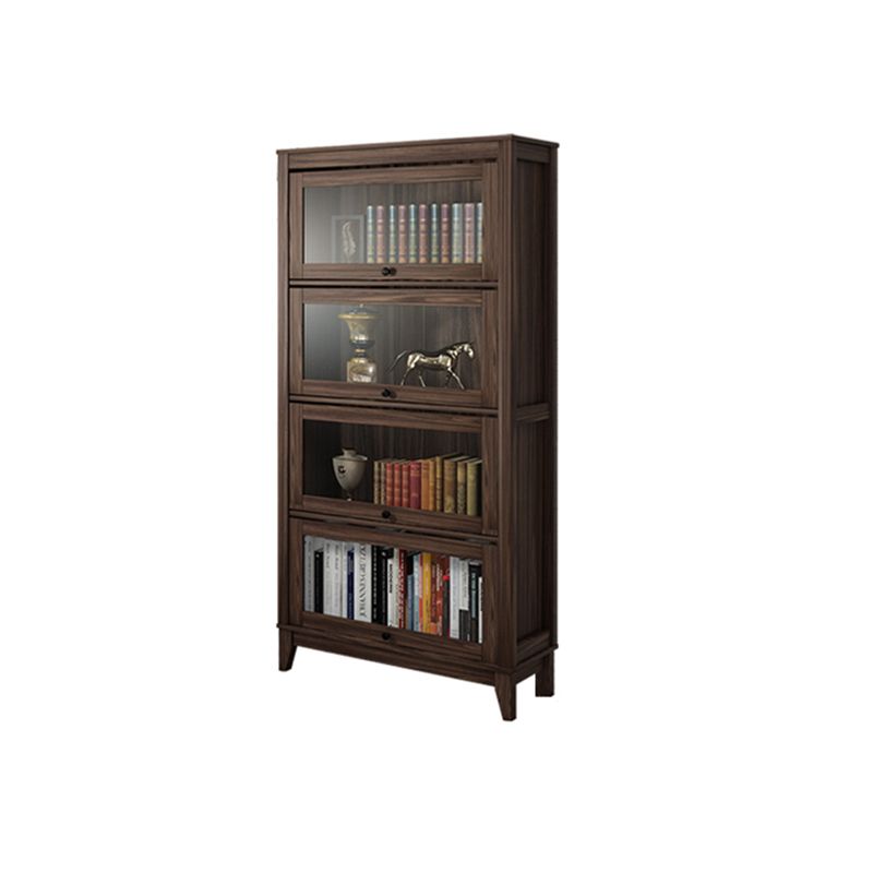 Engineered Wood Standard Bookcase Contemporary Bookcase With Doors