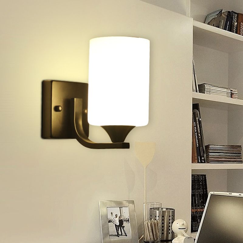 Cylinder Wall Light Sconce Modern Minimalist Style Glass Sconces