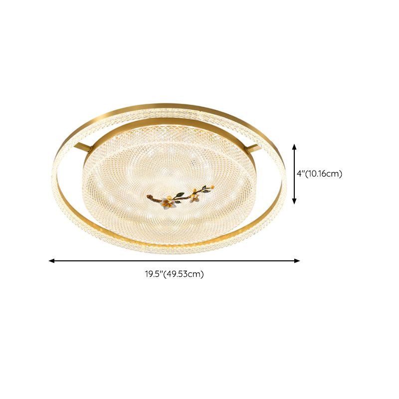 Creative Ceiling Lamp Metal LED Flush Mount Light Fixture with Acrylic Shade