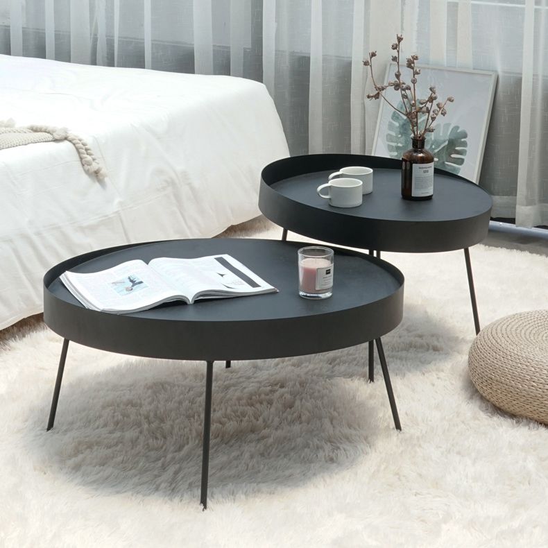 Geometric Metal Coffee Table Modern 4 Legs 15.7''/23.6''/31.5'' Cocktail Table