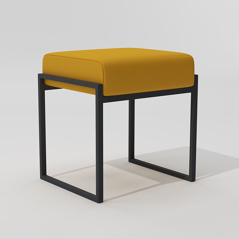 Modern Faux Leather Ottoman Pure Color Waterproof Rectangle Chair Ottoman