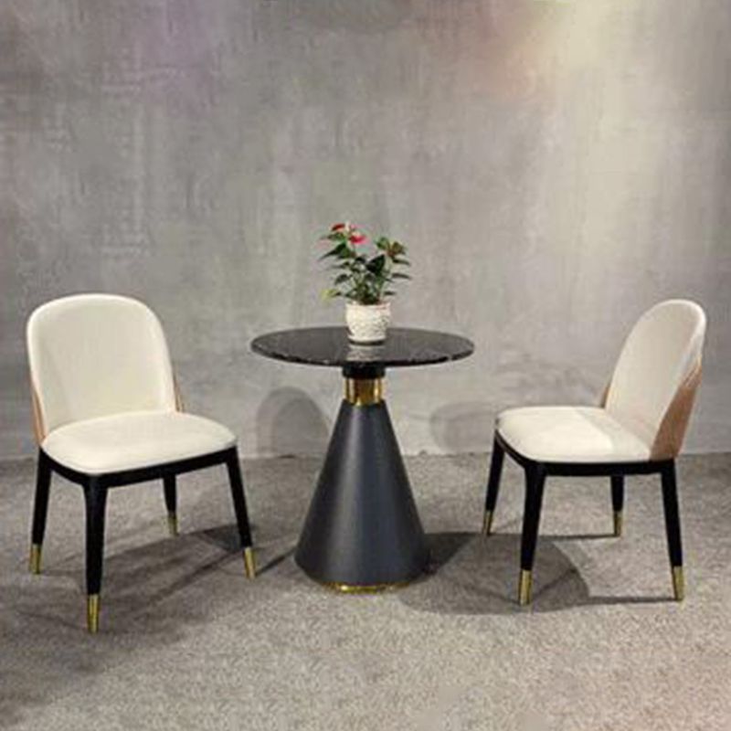 Metal Traditional Luxury Round Table Pedestal Dining Table for Dining Room