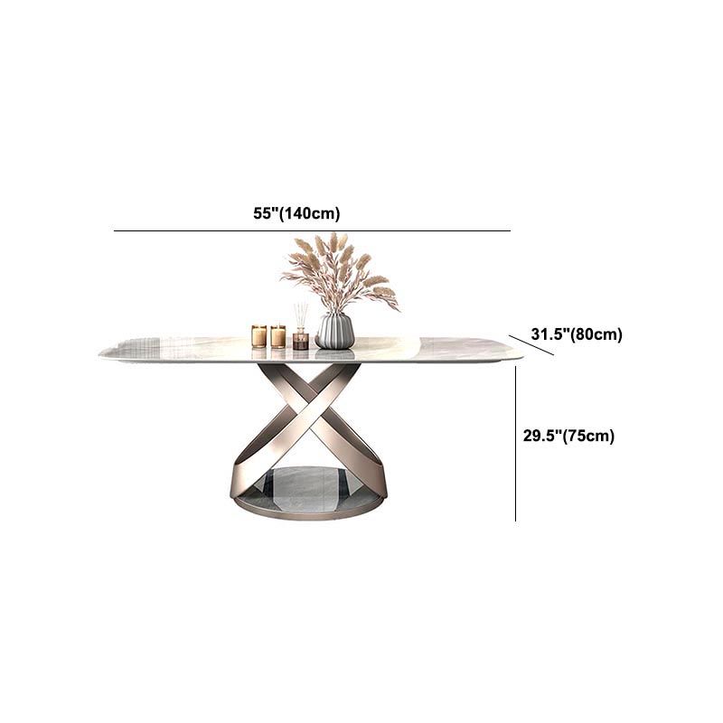 Nordic Sintered Stone Top Dining Set Rectangular 1/4/5/6/7 Pieces Dining Room Table Set