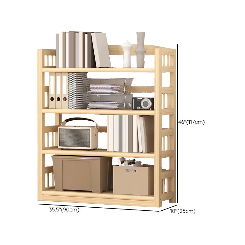 Pine Natural Chest Contemporary Rectangle Accent Chest with Shelves