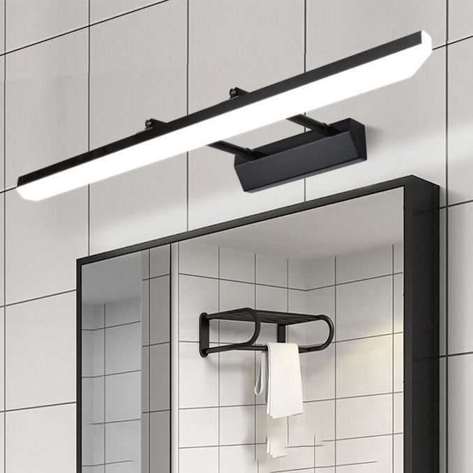 Metal Swing Arm Wall Sconce in Modern Style Linear Shade LED Mirror Wall Lighting