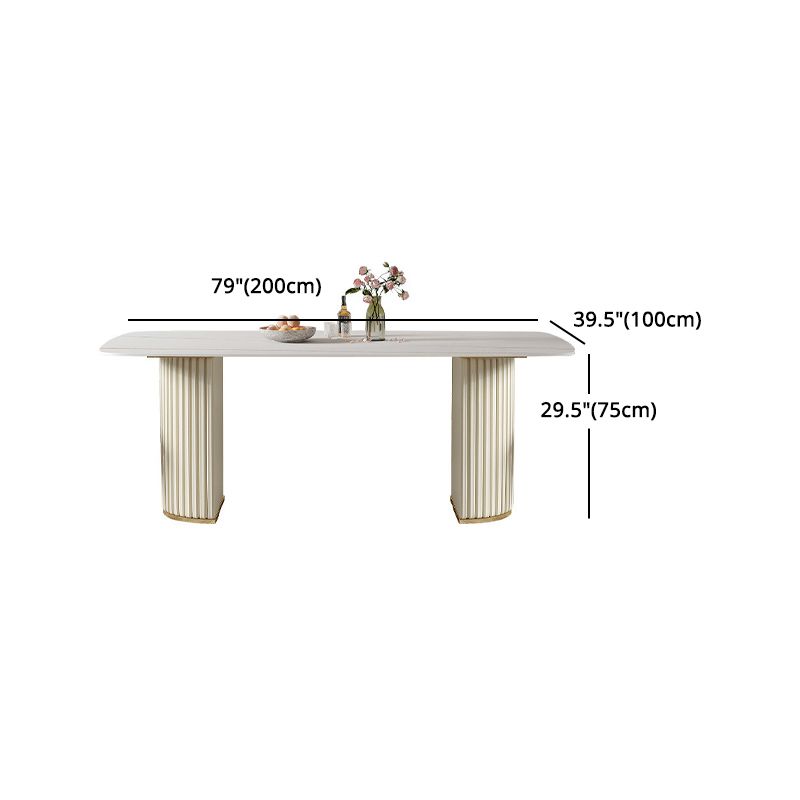Nordic Sintered Stone Top Dining Set Rectangle 1/2/5/7 Pieces Dining Room Table Set