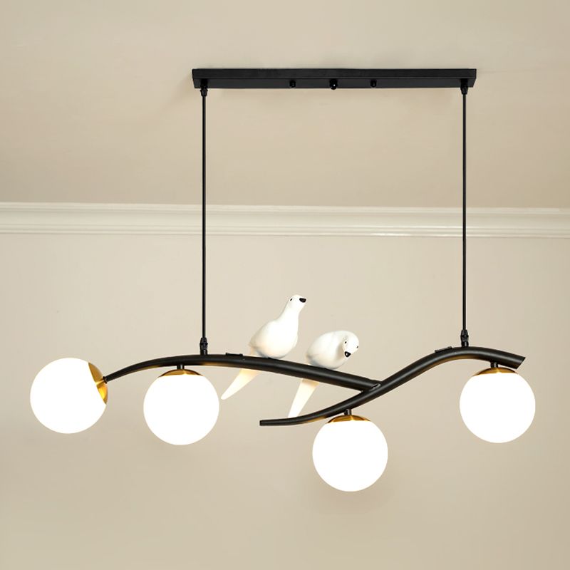 Modern Style Geometric Pendant Lights Metal 4 Light Hanging Pendant Lights