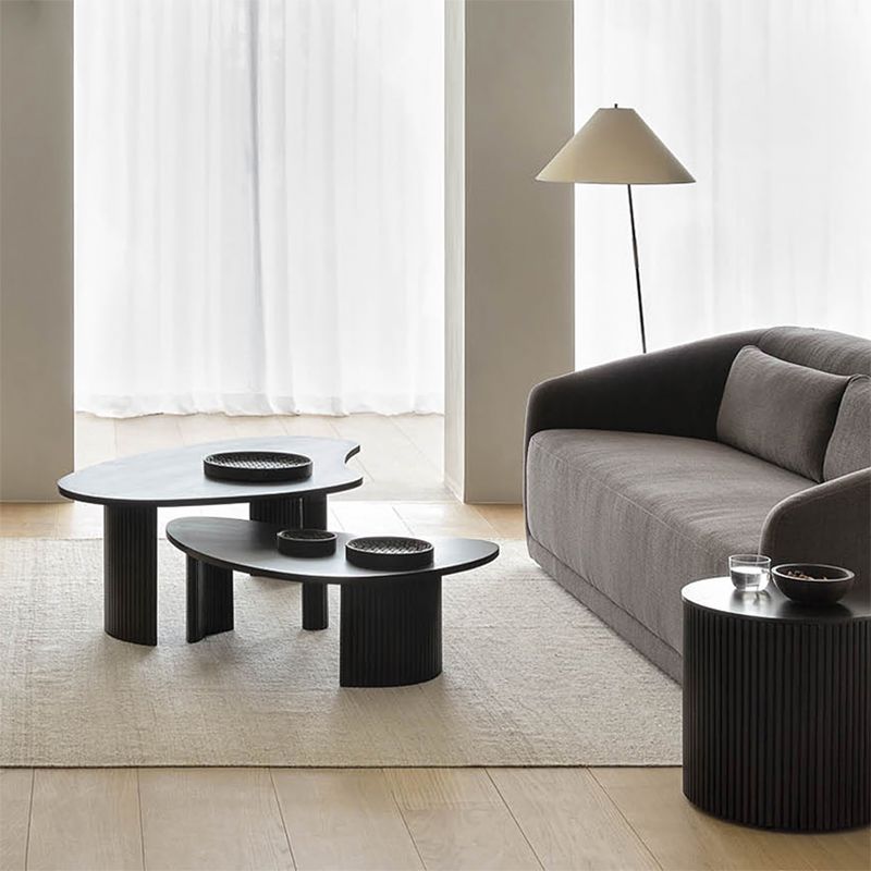 Modern Single Coffee Table No Distressing Solid Wood Bunching Tables