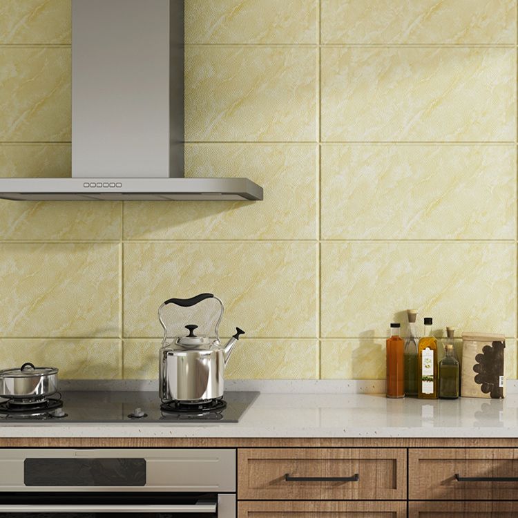 Marbling Scratch Resistant Tile PVC Singular Peel & Stick Tile for Backsplash Wall