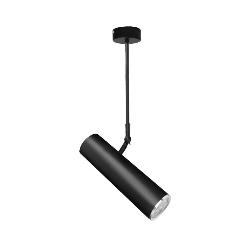 LED CILINDRO LED METAL METAL SIMPLE PARTIZAJE NEGRO CON ALTA AJUSTABLE EN CALENTE/BLANCO, 11 "/19" Altura