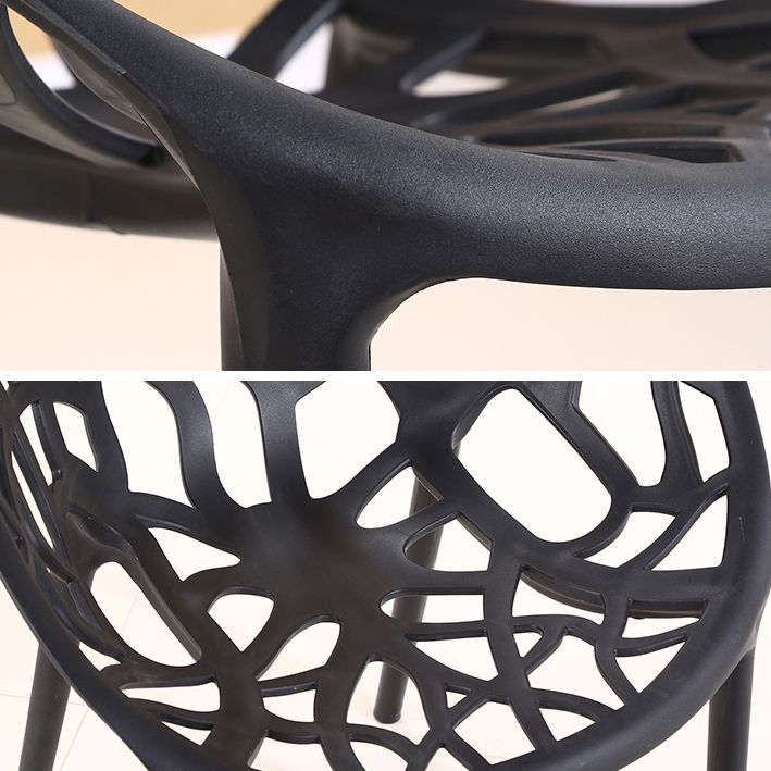 El comedor plástico contemporáneo preside la parte posterior abierta sin brazos que cena la silla lateral para el restaurante